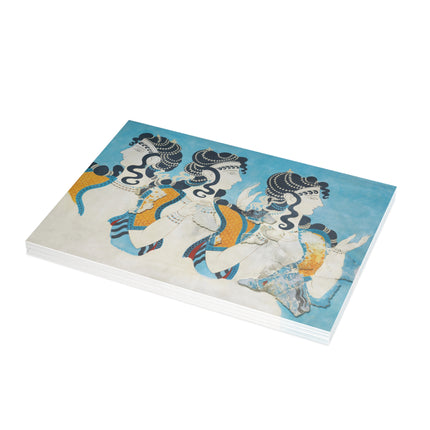 Reproduction of Ladies in Blue by Emile Gilliéron Greeting Cards (1, 10, 30, and 50pcs)