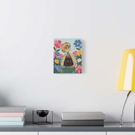 🌸🪞 The Floral Parasol Reflection Placemat – Art Deco Garden Fantasy