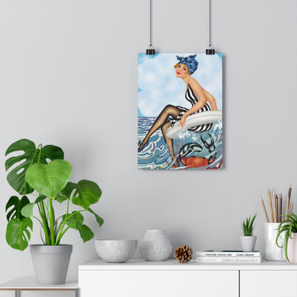Playful Waves and Fashion Follies Giclée Art Print