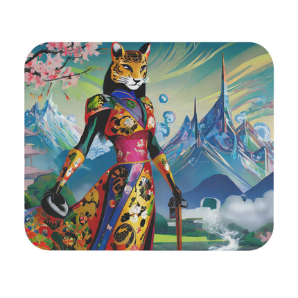 Cyber Cat Glamour Mouse Pad, Rectangle
