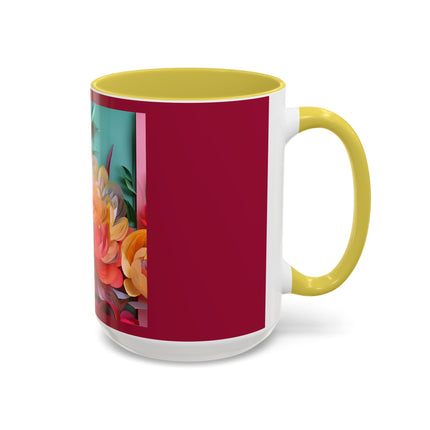 Peonies in Full Bloom Colorful Mugs (11oz, 15oz)