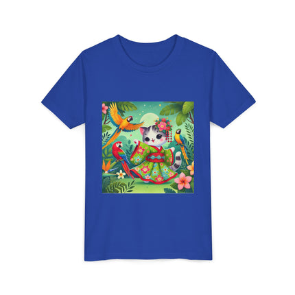 Parrot Dance of the Geisha Kitten Youth Short Sleeve Tee