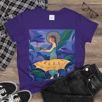 🦋🌿 The Butterfly Garden Offering Cotton Tee – Art Deco Botanical Fantasy