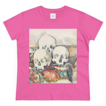 The Three Skulls by Paul Cézanne Women's Midweight Cotton Tee