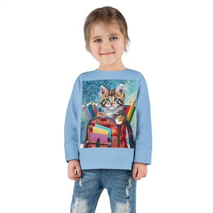 Whiskered Wanderings Toddler Long Sleeve Tee