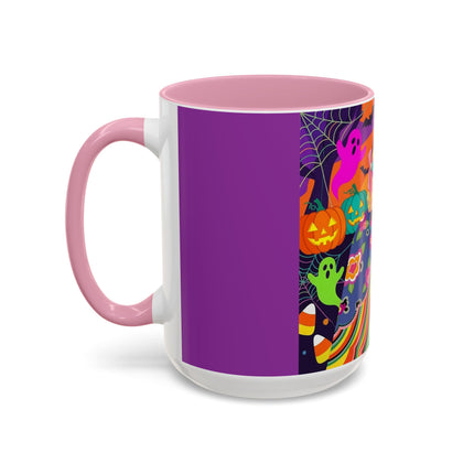 🌈👻 The Rainbow Ghost Masquerade Colorful Mug – Colorful Halloween Charm