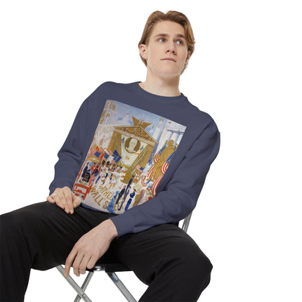 The Cathedrals of Wall Street Unisex Garment-Dyed Sweatshirt