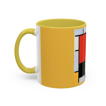 Composition with Red, Yellow, Blue, and Black by Piet Mondrian Colorful Mugs (11oz, 15oz)