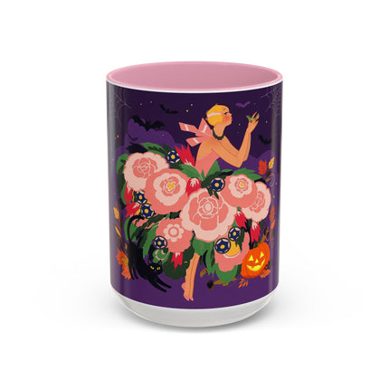 🌹🎃 The Lady Of The Haunted Rose Garden Colorful Mug – Romantic Halloween Charm