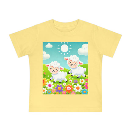 Pair of Lambs Baby T-Shirt – Gentle Joy in the Meadow