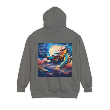 A Dragon's Ascent Unisex Garment-Dyed Hoodie