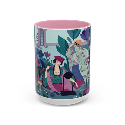 The Ladies Of The Secret Masquerade Colorful Mugs – Art Deco Floral Mystery