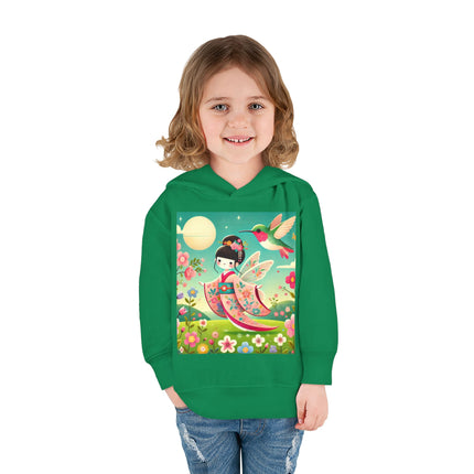 Geisha Fairy and the Hummingbird Blossom Toddler Pullover Fleece Hoodie