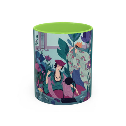 The Ladies Of The Secret Masquerade Colorful Mugs – Art Deco Floral Mystery