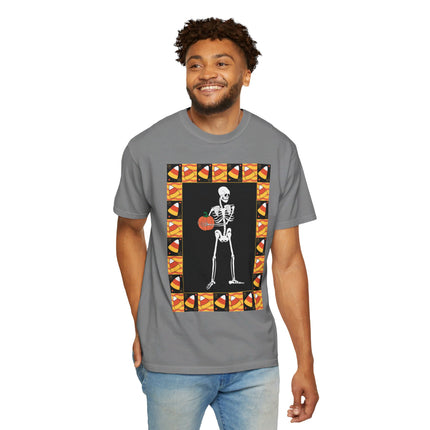 Candy Corn Skeleton Unisex Garment-Dyed T-shirt
