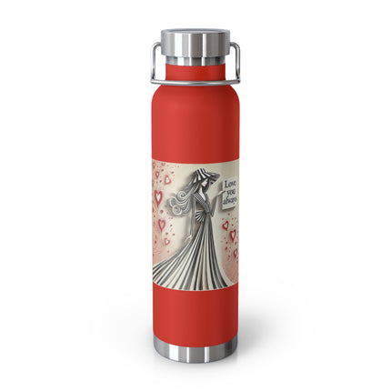 Love You Always Copper Vacuum Insulated Bottle, 22oz