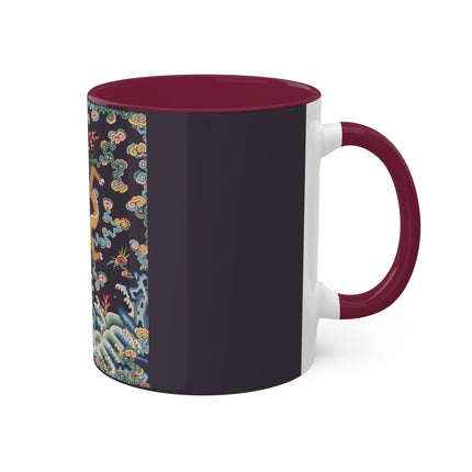 Rank Badge with Dragon with Deer Hooves Colorful Mugs, 11oz