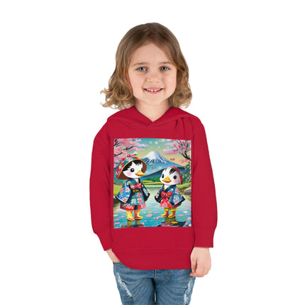 Rainy Day Ducks Toddler Pullover Fleece Hoodie