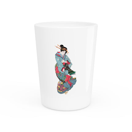 Beauties in a Spring Storm by Keisai Eisen Ceramic Shot Glass