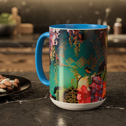 Golden Wisteria Symphony Colorful Mugs (11oz, 15oz)
