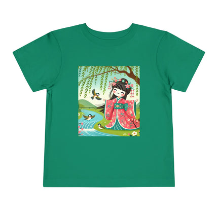 Sparrow Dance Geisha Fairy Toddler Short Sleeve Tee