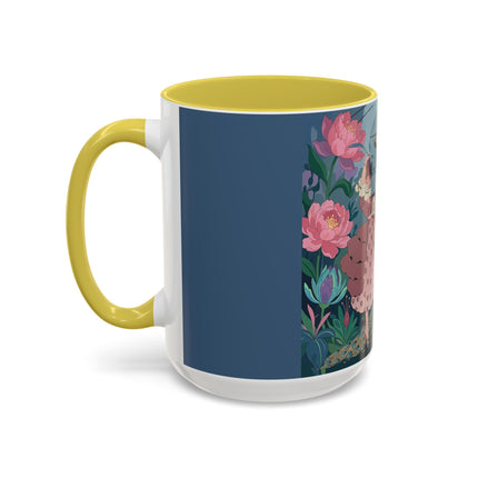 The Ladies And The Enchanted Macaw Colorful Mugs – Art Deco Botanical Elegance
