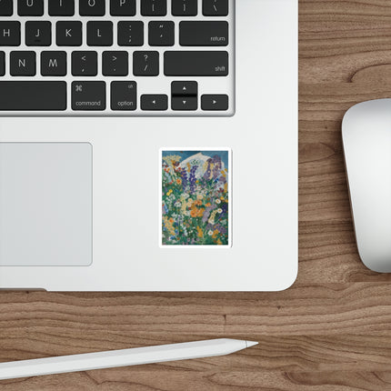 Flowers on the Mountain by August Babberger Die-Cut Stickers (5 Sizes)