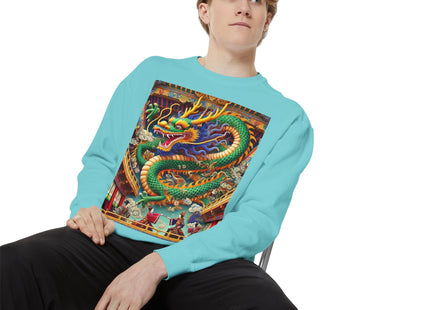 Tibetan Dragon Over Kabuki Duel Sweatshirt