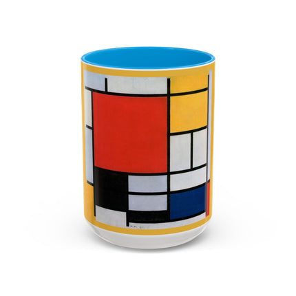 Composition with Red, Yellow, Blue, and Black by Piet Mondrian Colorful Mugs (11oz, 15oz)