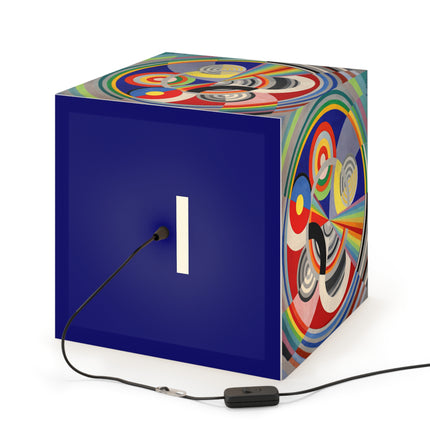 Rythme No. 1 by Robert Delaunay Light Cube Lamp