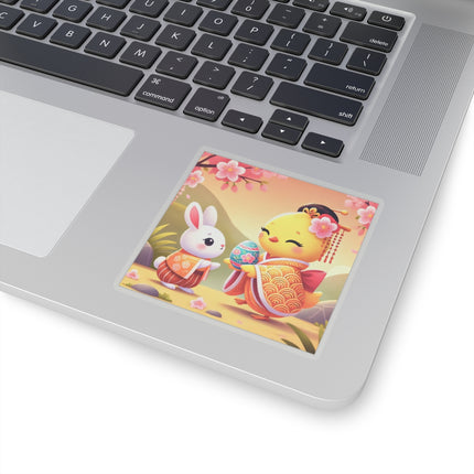 Whimsical Springtime Exchange Kiss-Cut Stickers (4 Sizes)