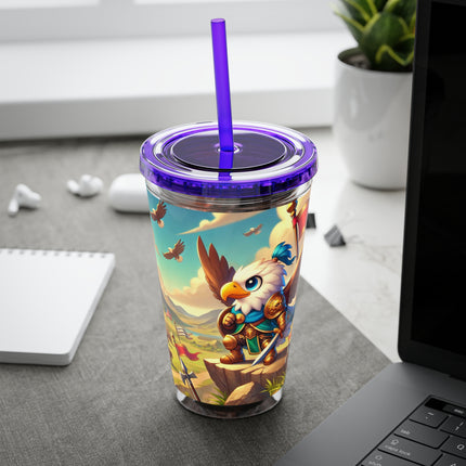 Watchful Guardian Sunsplash Tumbler with Straw, 16oz