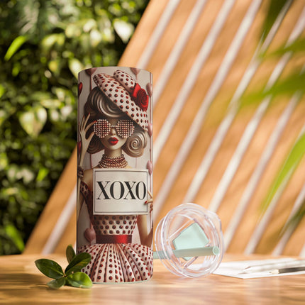 Fashionably Yours, XOXO Skinny Matte Tumbler, 20oz