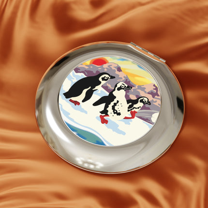 Snowball Shenanigans Compact Travel Mirror