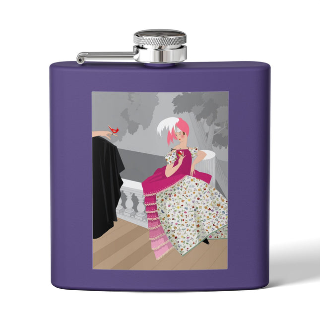 The Red Bird Stainless Steel Flask – Gentle Storybook Charm & Elegant Whimsy
