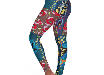 Floral Pattern by Emile-Alain Séguy High Waisted Yoga Leggings (AOP)