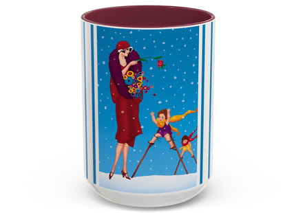 Snowfall & Couture Colorful Mugs (11oz, 15oz)