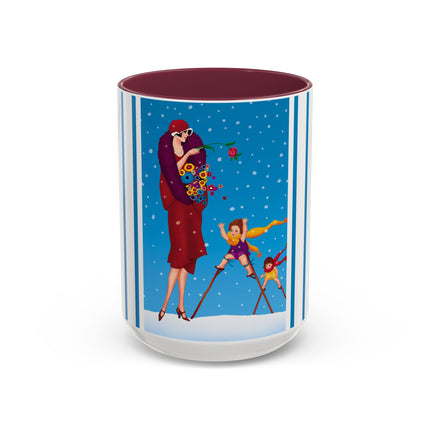 Snowfall & Couture Colorful Mugs (11oz, 15oz)