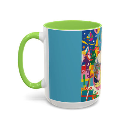 🎀✨ The Christmas Court Of Joy Colorful Mug – Art Deco Holiday Fantasy