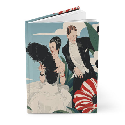 🌺🎩 The Grand Garden Society Hardcover Journal – Art Deco Fashion & Floral Elegance