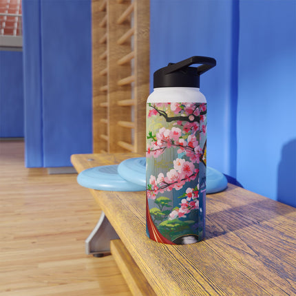 Cyberpunk Geisha Stainless Steel Water Bottle