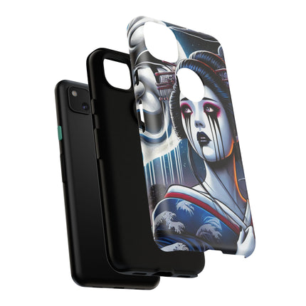 Geisha’s Black Ink Tears Phone Cases