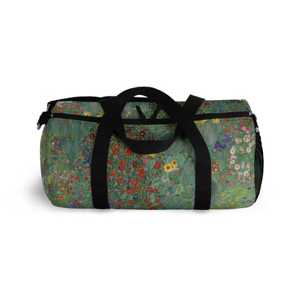 Farm Garden with Sunflowers by Gustav Klimt Duffle Bag