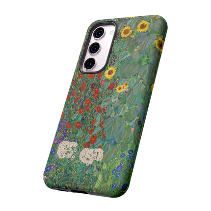 Farm Garden with Sunflowers by Gustav Klimt Phone Cases