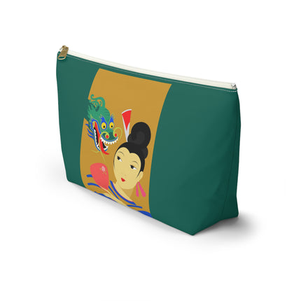 Dragon Fan Cosmetic Bag – Bold Chinese Fantasy & Elegant Strength