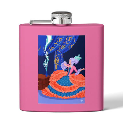 Rococo Stage Siren Flask – Theatrical Grace & Elegant Drama