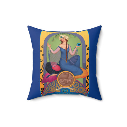 December & Tanzanite (from the Gem Series) by Sofia Chiostri Spun Polyester Square Pillow