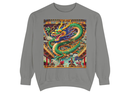 Tibetan Dragon Over Kabuki Duel Sweatshirt
