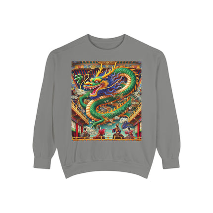 Tibetan Dragon Over Kabuki Duel Sweatshirt