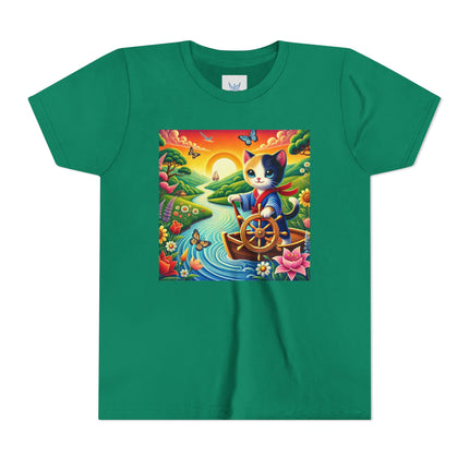 Sailor Kitten’s River Adventure Youth Short Sleeve Tee